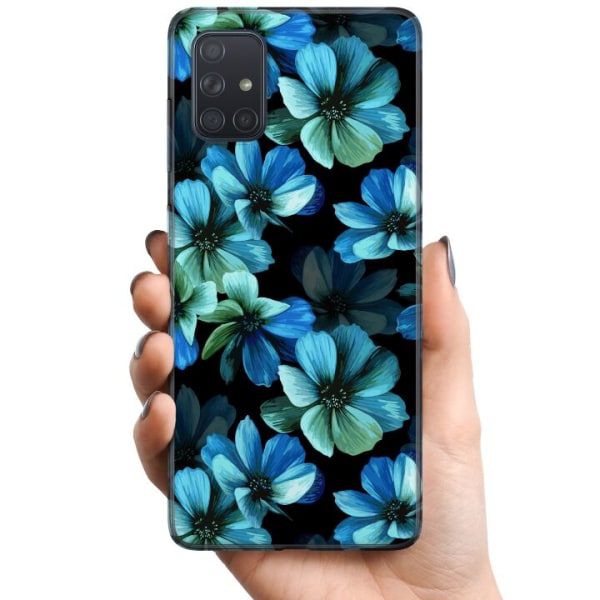 Samsung Galaxy A71 TPU Mobilcover Blomster
