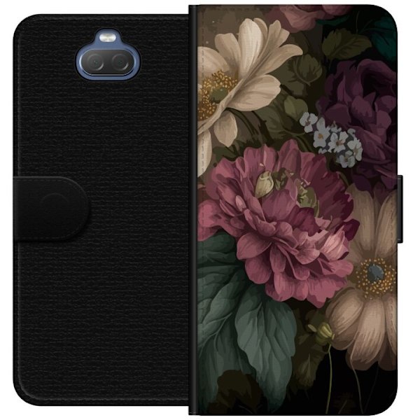 Sony Xperia 10 Plus Tegnebogsetui Blomster