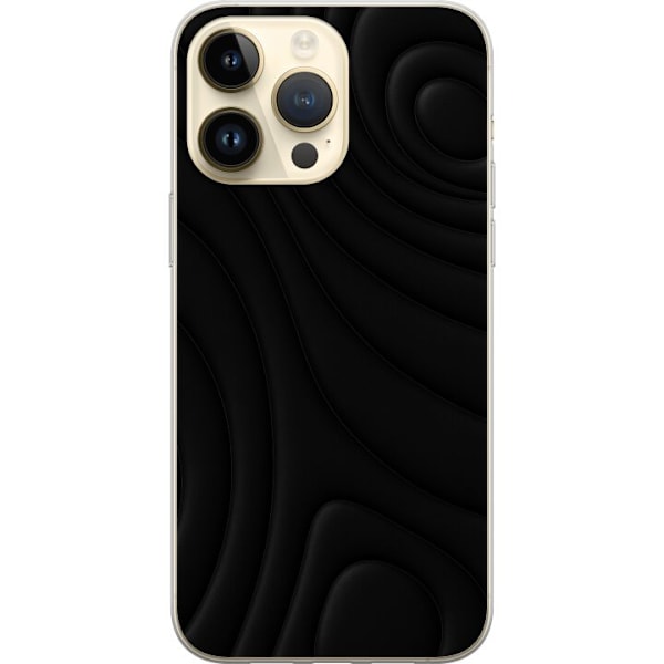 Apple iPhone 14 Pro Max Gennemsigtig cover Sorte Bølger