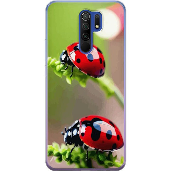 Xiaomi Redmi 9 Läpinäkyvä kuori Leppäkerttu Hyönteinen Onni Symboli Luontoaihe Suosittu Graafinen Motiivi Koristelu Kesäkiertue
