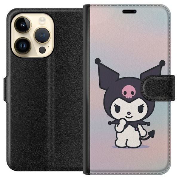 Apple iPhone 14 Pro Tegnebogsetui Kawaii Sanrio Kuromi