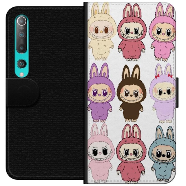 Xiaomi Mi 10 5G Plånboksfodral Labubu Pink Monster – Popkonst med Kawaii-touch