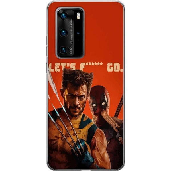 Huawei P40 Pro Läpinäkyvä kuori Deadpool & Wolverine