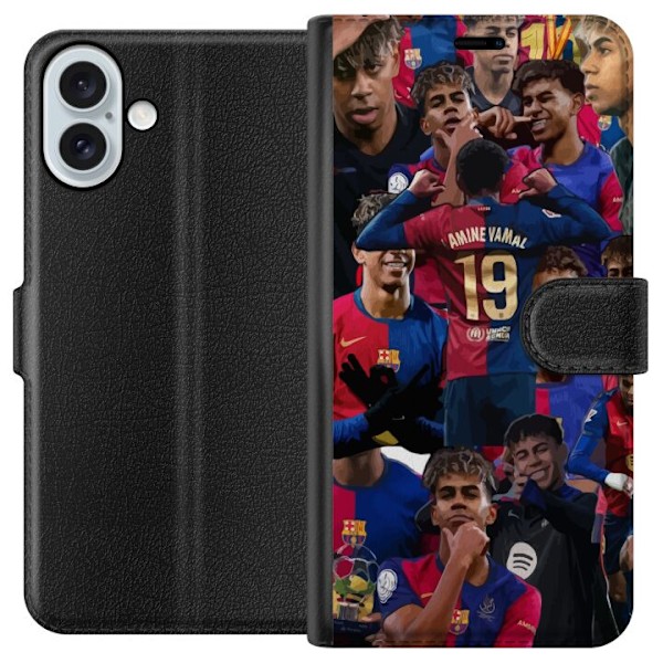 Apple iPhone 16 Plus Plånboksfodral Lamine Yamal mobilskal för fotbollsfans