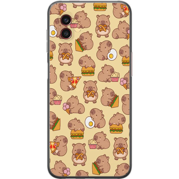 Samsung Galaxy Xcover6 Pro Genomskinligt Skal Kawaii capybara mobilskal med flera söta figurer