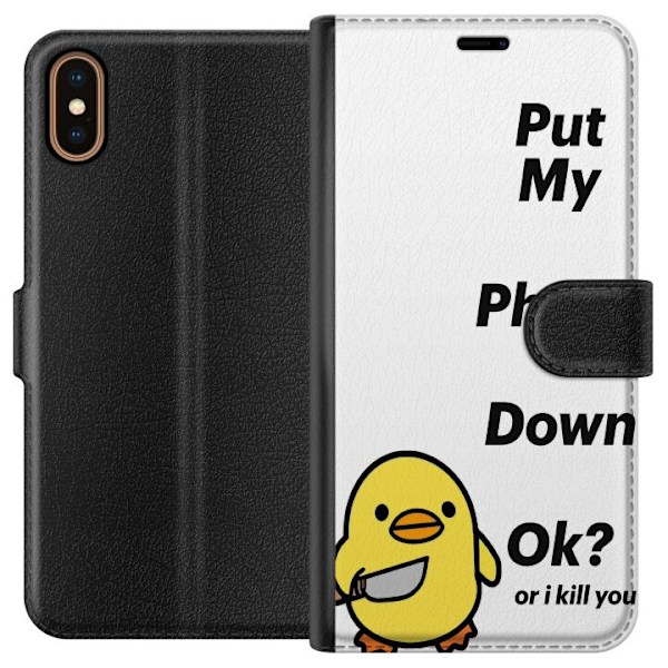 Apple iPhone XS Lompakkokotelo Lägg ner den
