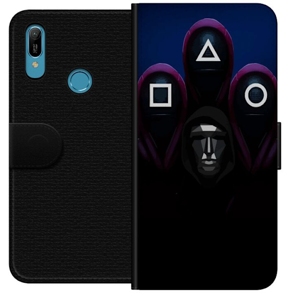 Huawei Y6 (2019) Lompakkokotelo Squid Game Kausi 3 Uudet Ikoni Suosittu Sarja TV Motiivi Aasialainen Draama Trendikäs Graafinen Suunnittelu