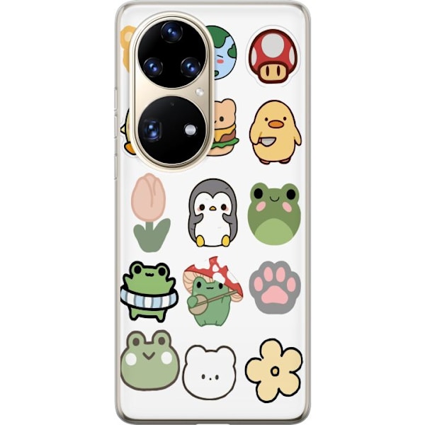 Huawei P50 Pro Gjennomsiktig deksel Kawaii Friends
