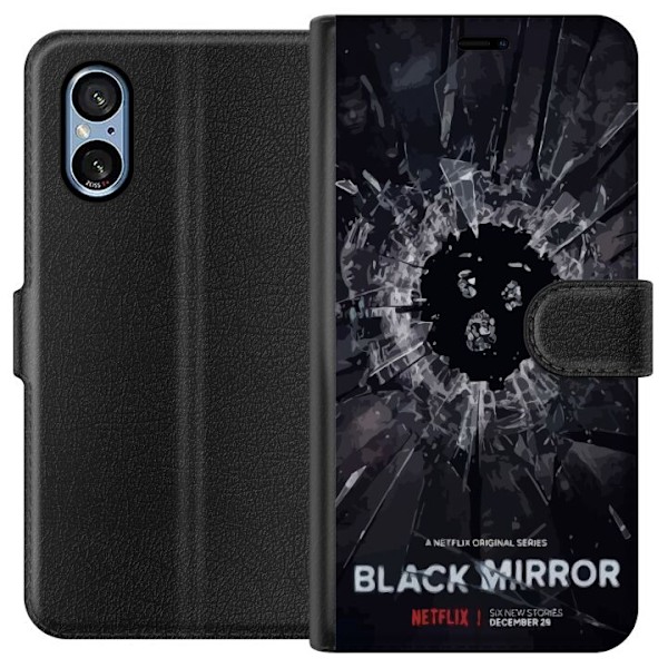 Sony Xperia 5 V Tegnebogsetui Black Mirror Sci-Fi Netflix Seri