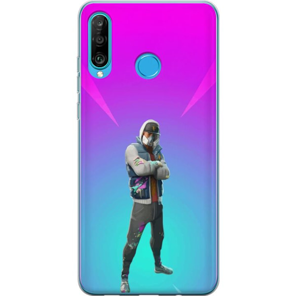 Huawei P30 lite Genomskinligt Skal black knight fortnite