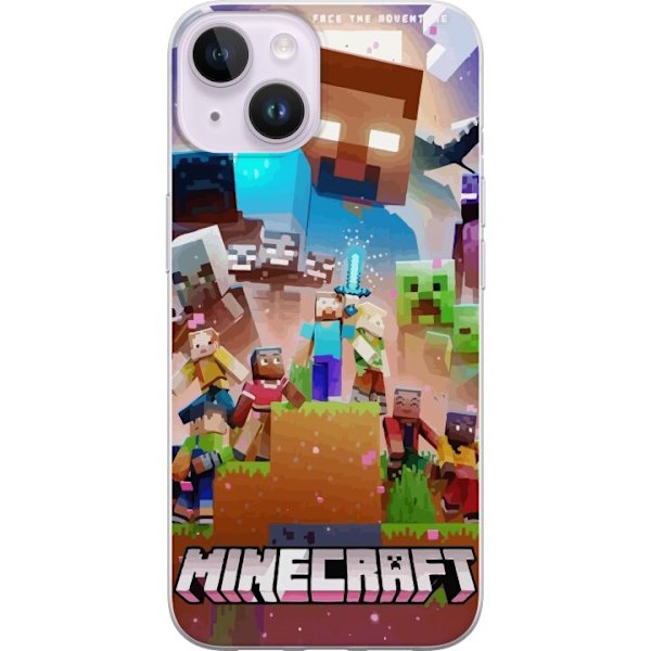 Apple iPhone 15 Plus Genomskinligt Skal Minecraft