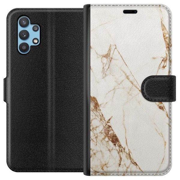 Samsung Galaxy A32 5G Plånboksfodral Vit marmor