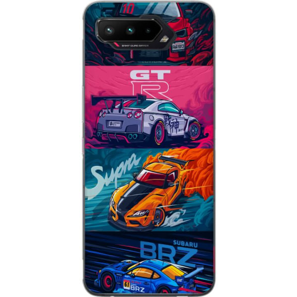 Asus ROG Phone 5 Läpinäkyvä kuori Subaru Racing
