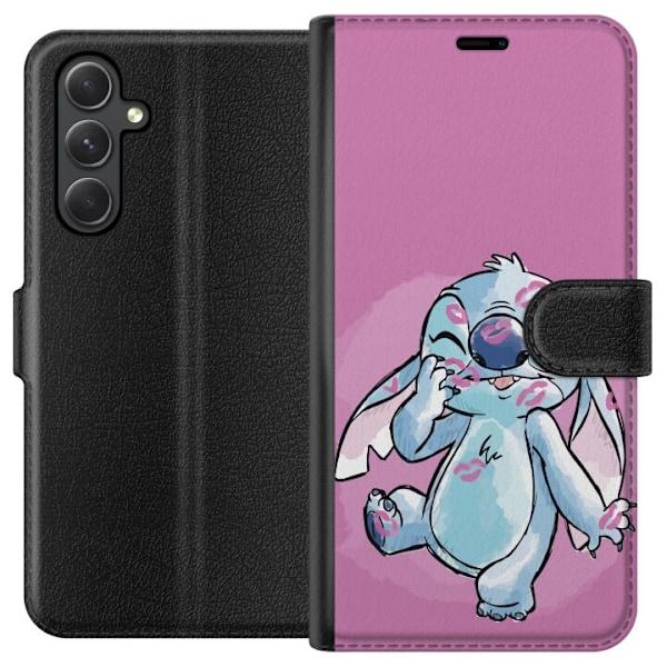 Samsung Galaxy A35 Lompakkokotelo Stitch Puss