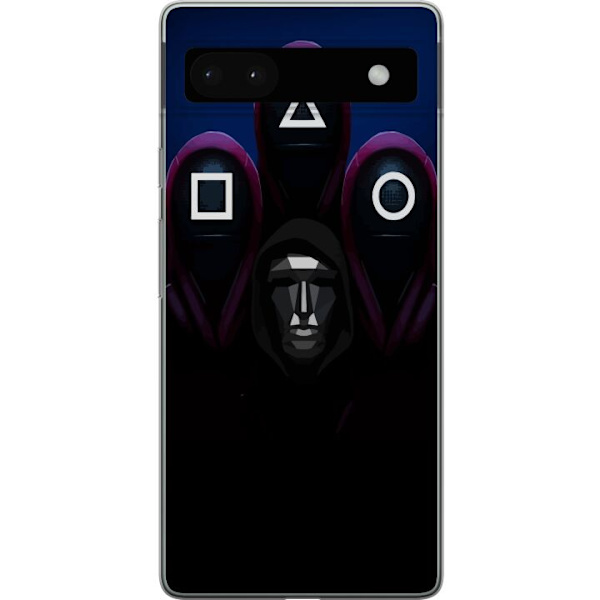 Google Pixel 6a Genomskinligt Skal Squid Game Säsong 3 Nya Ikoner Populär Serie TV Motiv Asiatisk Drama Trend Ikoniskt Grafisk Design