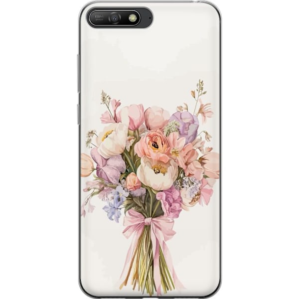 Huawei Y6 (2018) Genomskinligt Skal Mobilskal med färgglad blombukett i romantisk stil