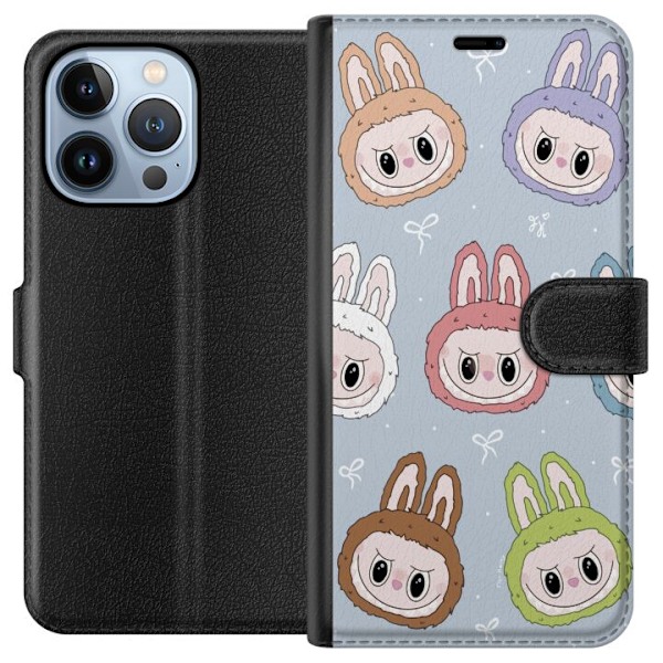 Apple iPhone 13 Pro Tegnebogsetui Pastel Labubu