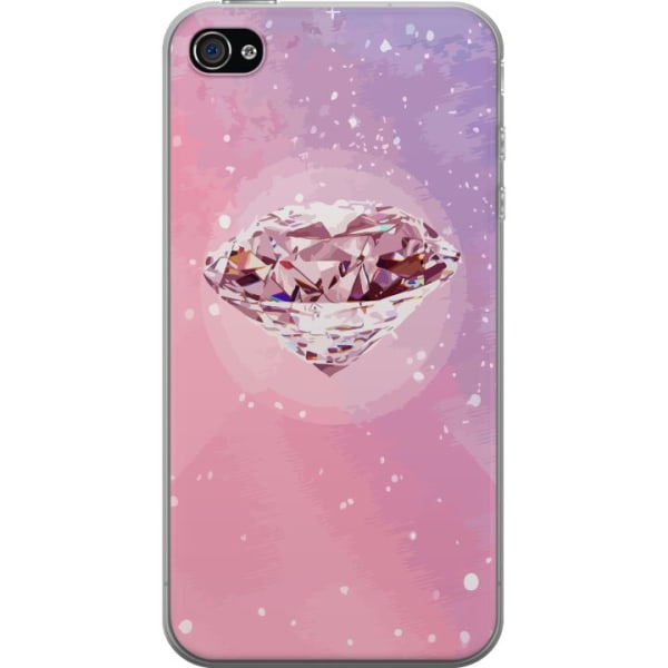 Apple iPhone 4 Gennemsigtig cover Glitter Diamant