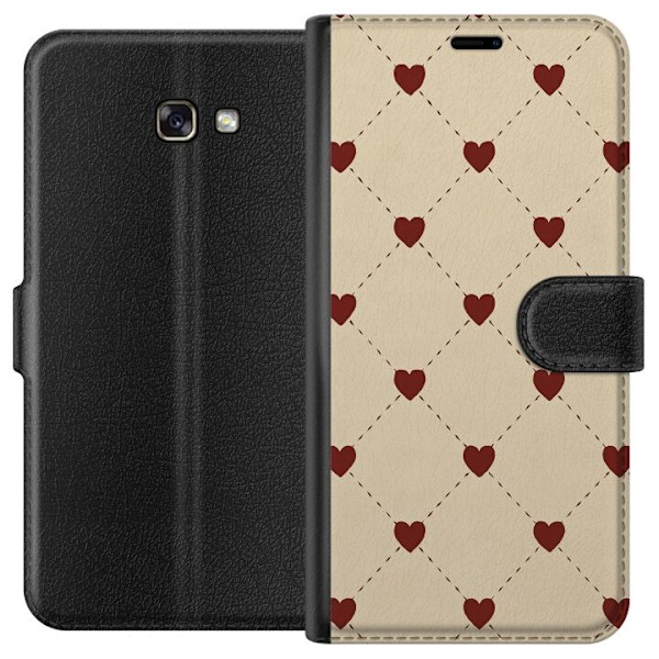 Samsung Galaxy A3 (2017) Lompakkokotelo Sydänverkko