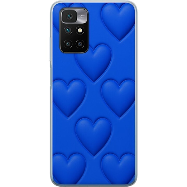 Xiaomi Redmi 10 Läpinäkyvä kuori Siniset Sydämet