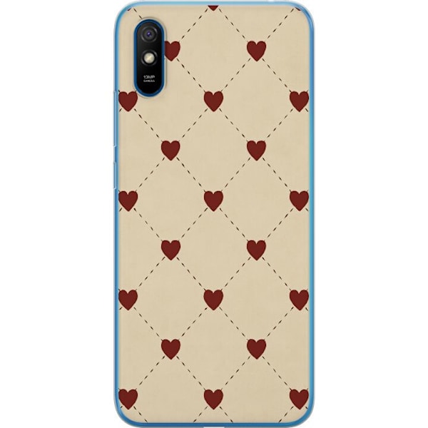 Xiaomi Redmi 9A Genomskinligt Skal Heart Grid