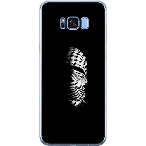 Samsung Galaxy S8+ Genomskinligt Skal Keffiyeh-mönster – klassisk svartvit palestinasjal med kulturell tyngd
