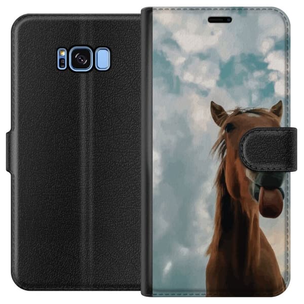Kompatibel Tegnebogsetui til Samsung Galaxy S8 Hest