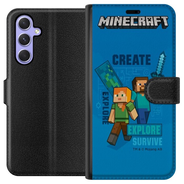 Samsung Galaxy A54 Tegnebogsetui Minecraft Huler