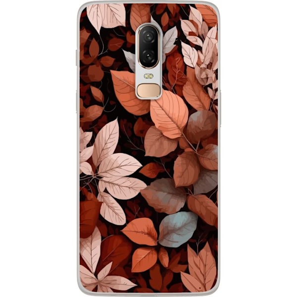 OnePlus 6 Gennemsigtig cover Efterår og Blade