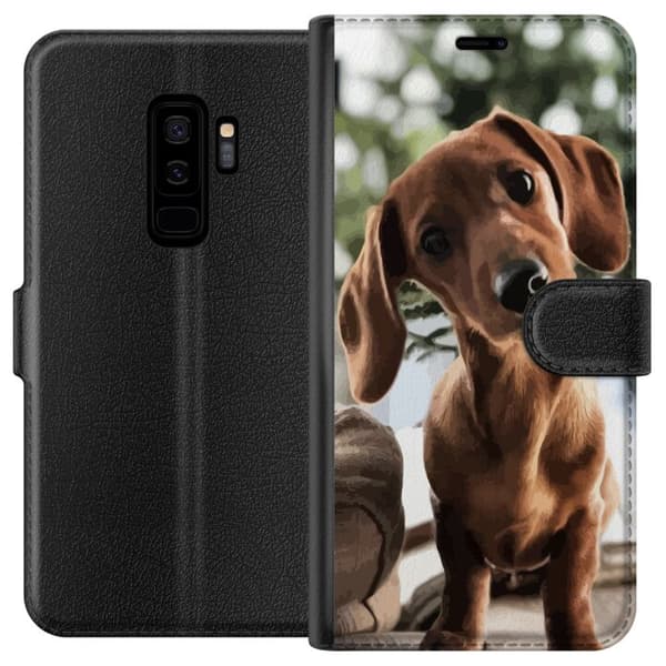 Kompatibel Tegnebogsetui til Samsung Galaxy S9+ Ung Hund