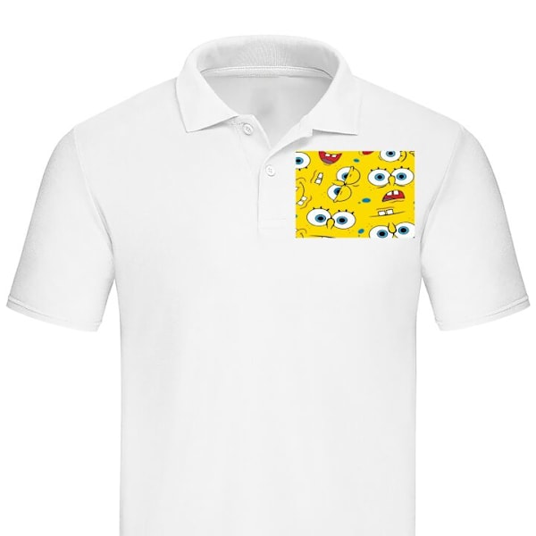 Piké för Vuxen | Elegant Pikétröja SpongeBob SquarePants Vit X-Large