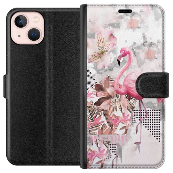 Kompatibelt Plånboksfodral till Apple iPhone 13 mini Flamingo