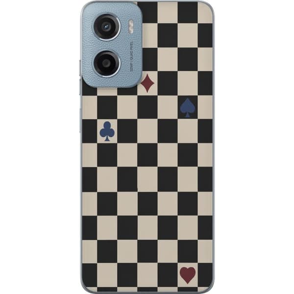 Kompatibel Mobilcover til Motorola Moto E15 Sort kortskak sort