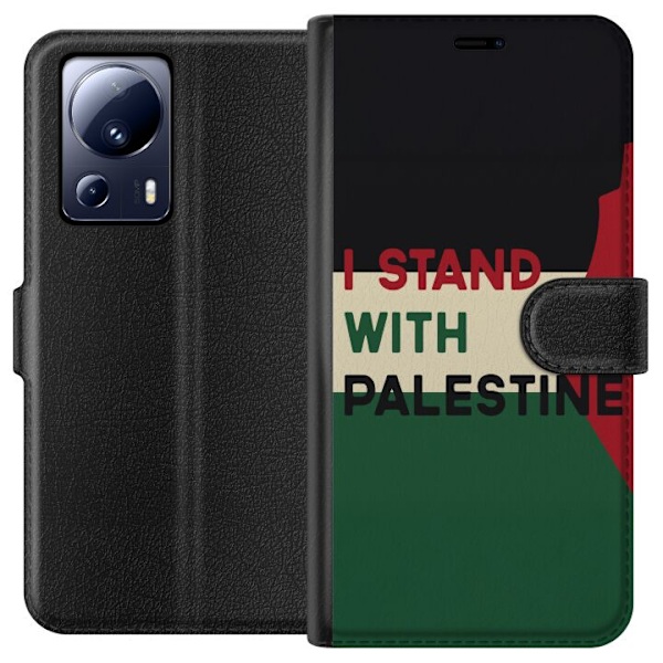 Xiaomi 13 Lite Plånboksfodral Stand with Palestine – solidaritetsdesign med starkt budskap