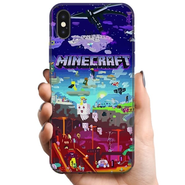 Apple iPhone XS TPU Mobildeksel Minecraft