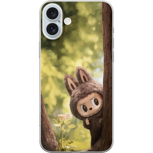 Apple iPhone 16 Plus Genomskinligt Skal Labubu Graffiti Vibes – Gatukonst i monsterform