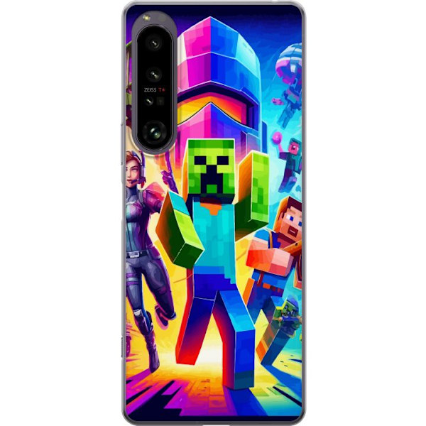 Sony Xperia 1 IV Genomskinligt Skal Fortnite vs Minecraft