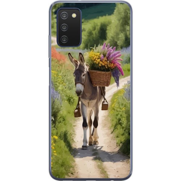 Samsung Galaxy A03s Gennemsigtig cover Æsel Dyremotiv Rolig Design Naturmotiv Populær Dekoration Humor Grafisk Dyretema Eksotisk