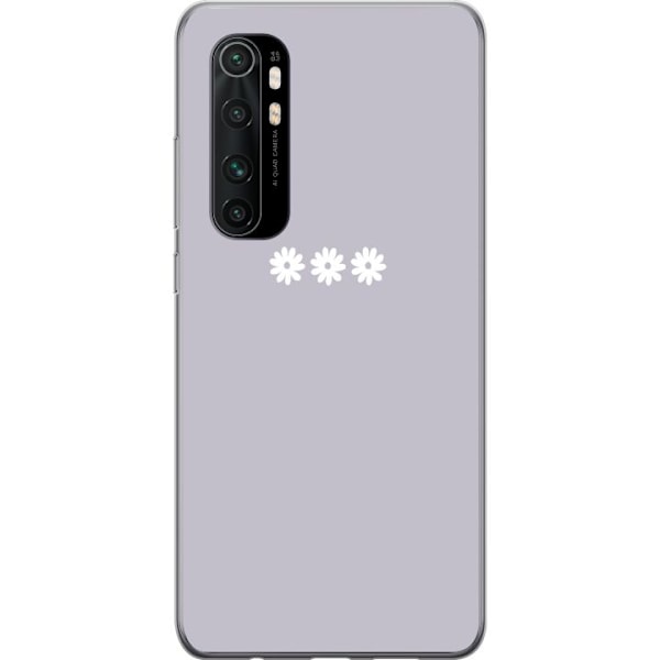 Xiaomi Mi Note 10 Lite Läpinäkyvä kuori Lila Blomminimalismi - tyylikäs kukkakuva lila taustalla
