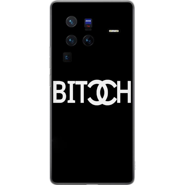 vivo X80 Pro Läpinäkyvä kuori Bitch Chanel -inspiroima katumuoti Muoti Tekstimotiivi Trendi Ikoninen Tyyli Kaupunkisuunnittelu