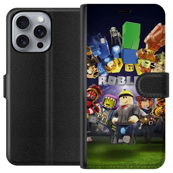 Apple iPhone 16 Pro Max Plånboksfodral Roblox Värld – Gamingäventyr för Barn & Ungdomar