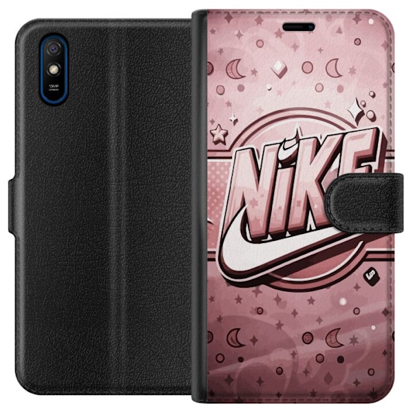 Xiaomi Redmi 9A Lompakkokotelo Nike Vaaleanpunainen