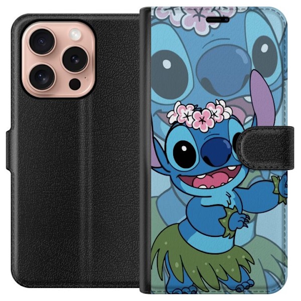 Apple iPhone 16 Pro Tegnebogsetui Stitch under Stjernerne - Magisk Anime-stil