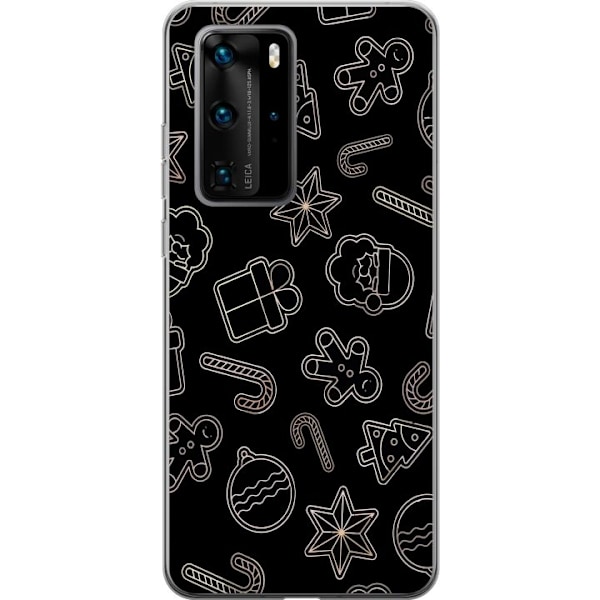 Huawei P40 Pro Gennemsigtig cover Julemønster