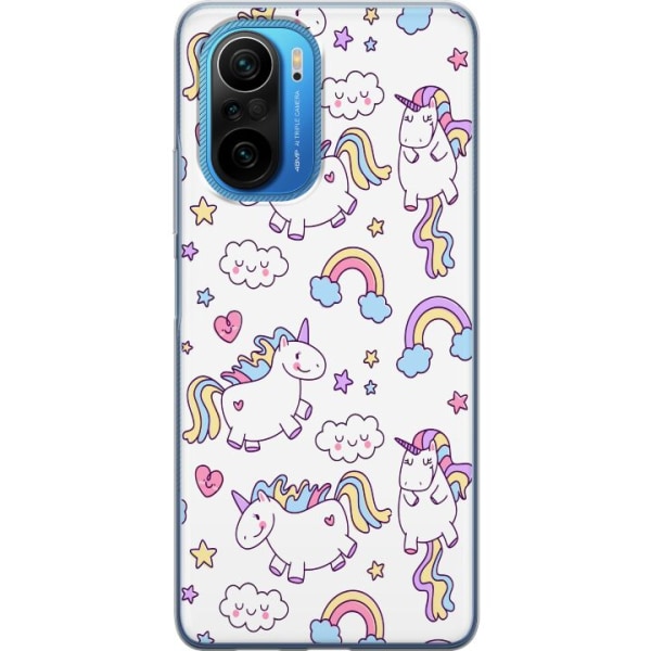 Xiaomi Poco F3 Gennemsigtig cover Unicorn Mønster