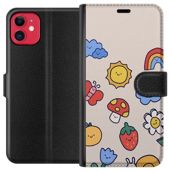 Kompatibel Tegnebogsetui til Apple iPhone 11 Sød