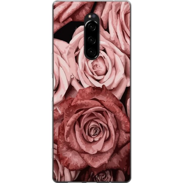 Sony Xperia 1 Läpinäkyvä kuori Ruusut