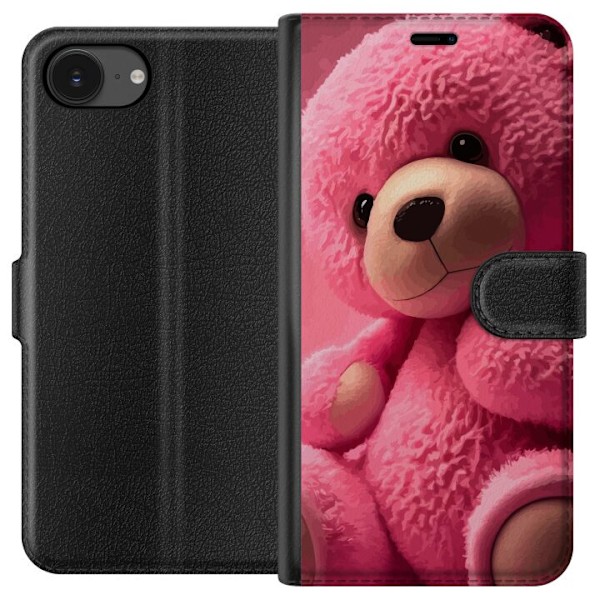 Apple iPhone 16e Plånboksfodral Björn Rosa