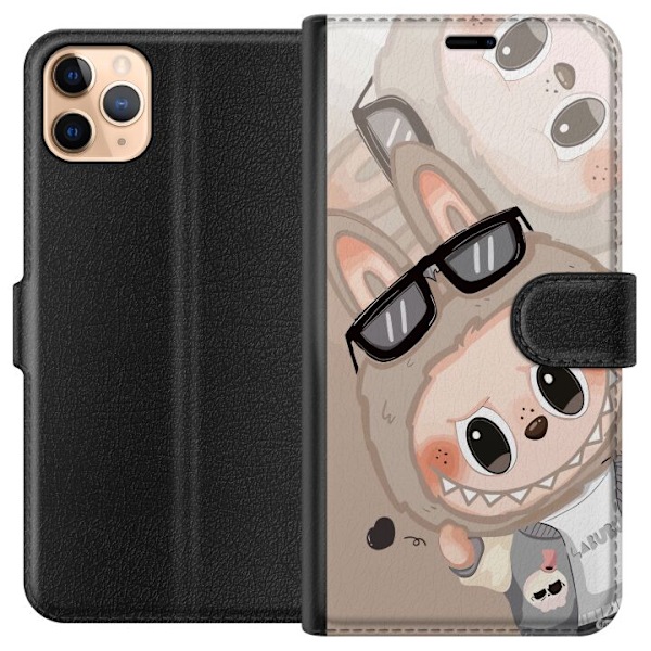 Apple iPhone 11 Pro Max Lompakkokotelo Labubu Rainbow Chaos
