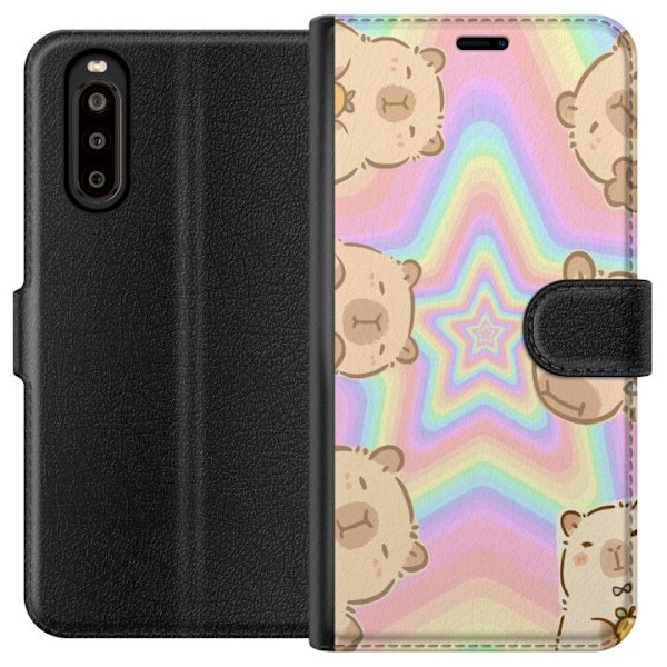 Sony Xperia 10 II Lompakkokotelo Kawaii Capybara Galaxy Söpö